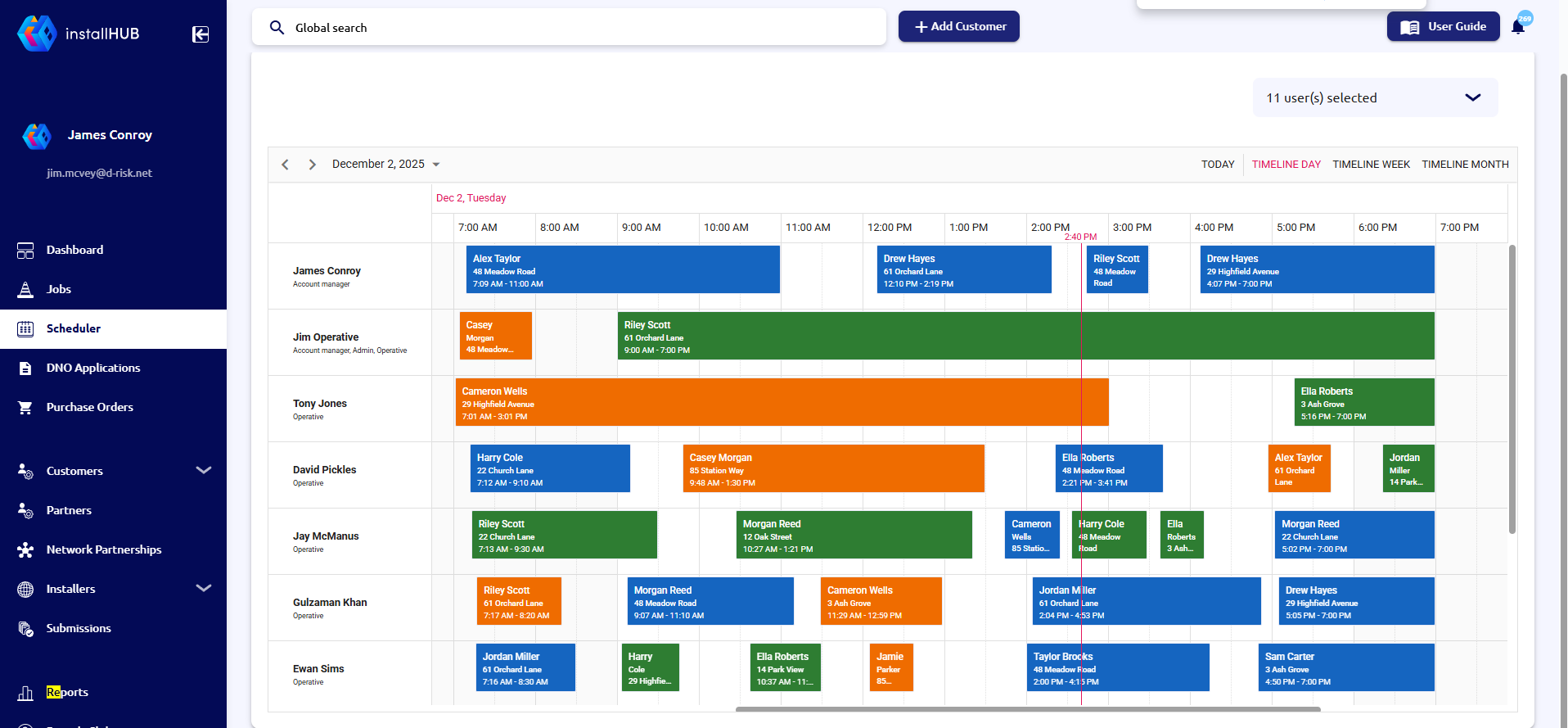 installHUB Team Scheduler